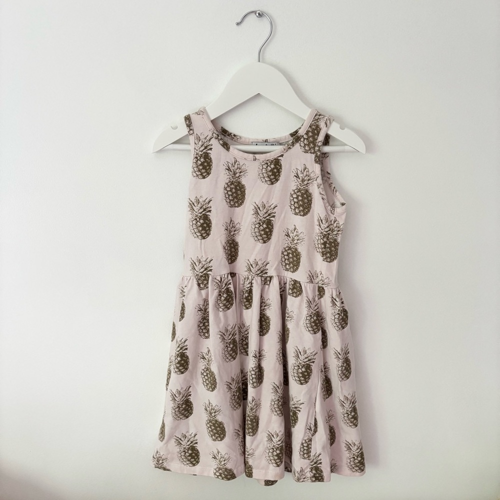 Pineapple Print Kids Dress - size 4